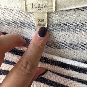 Jcrew zip up navy and cream sweater